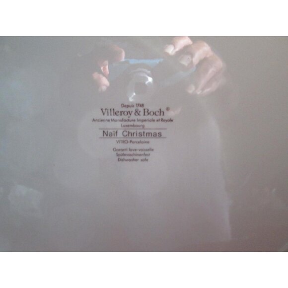 Villeroy & Boch Naif Christmas 12" Cake Plate Dessert Serving Platter 12" - Picture 3 of 3